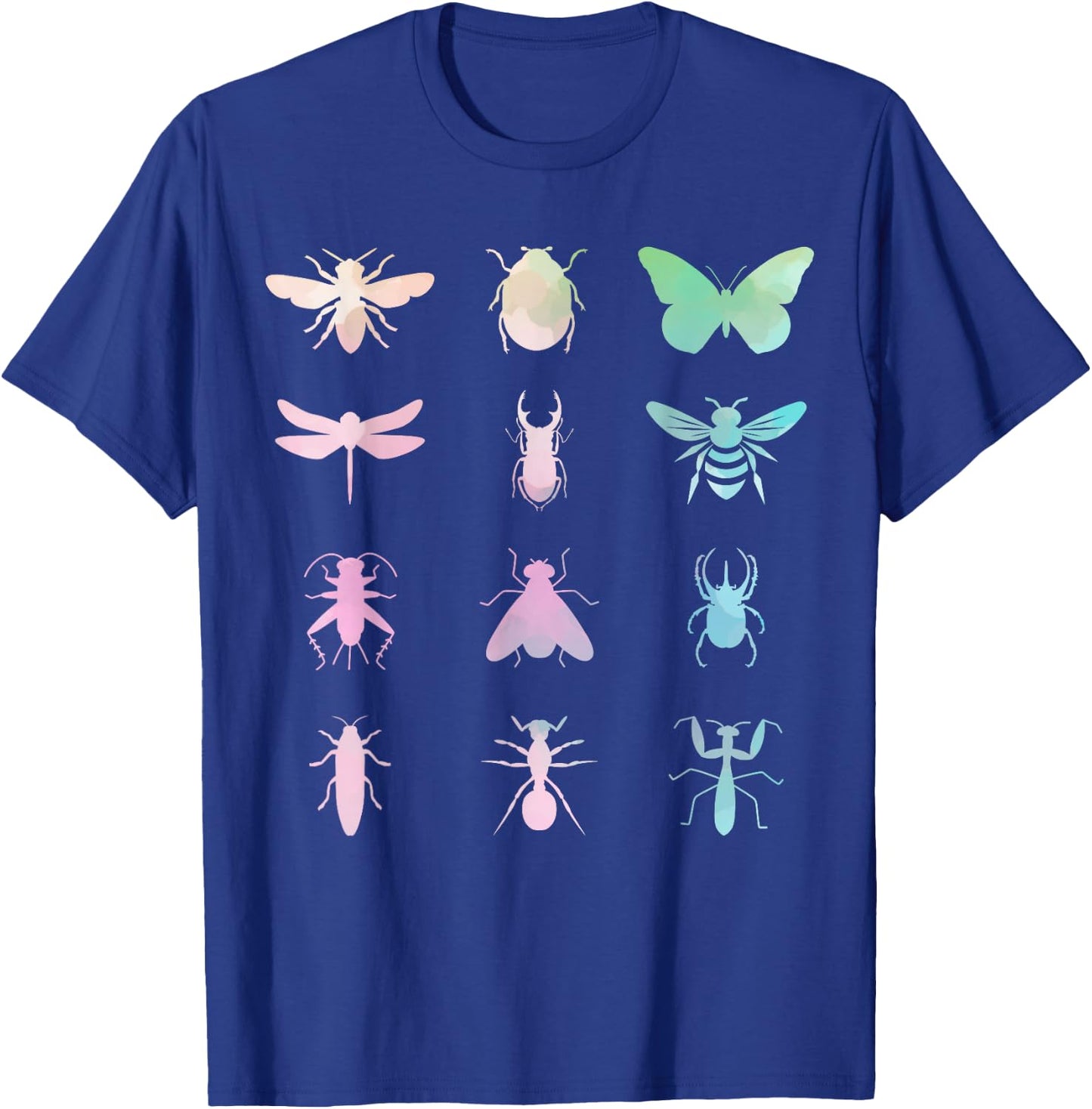 Bugs Watercolor Insect Collector Entomologist Entomology T-Shirt - T-Shirt | Royal