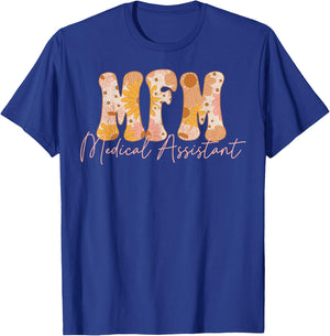 Fall Floral MFM Medical Assistant Maternal Fetal Medicine T-Shirt - T-Shirt | Royal