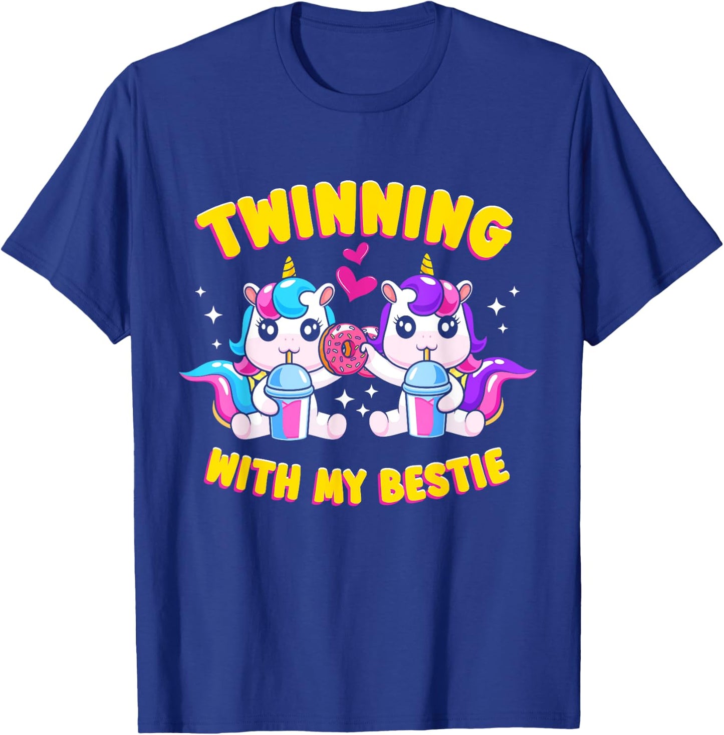 Twinning Bestie Friends Matching Twinning Unicorn T-Shirt - T-Shirt | Royal