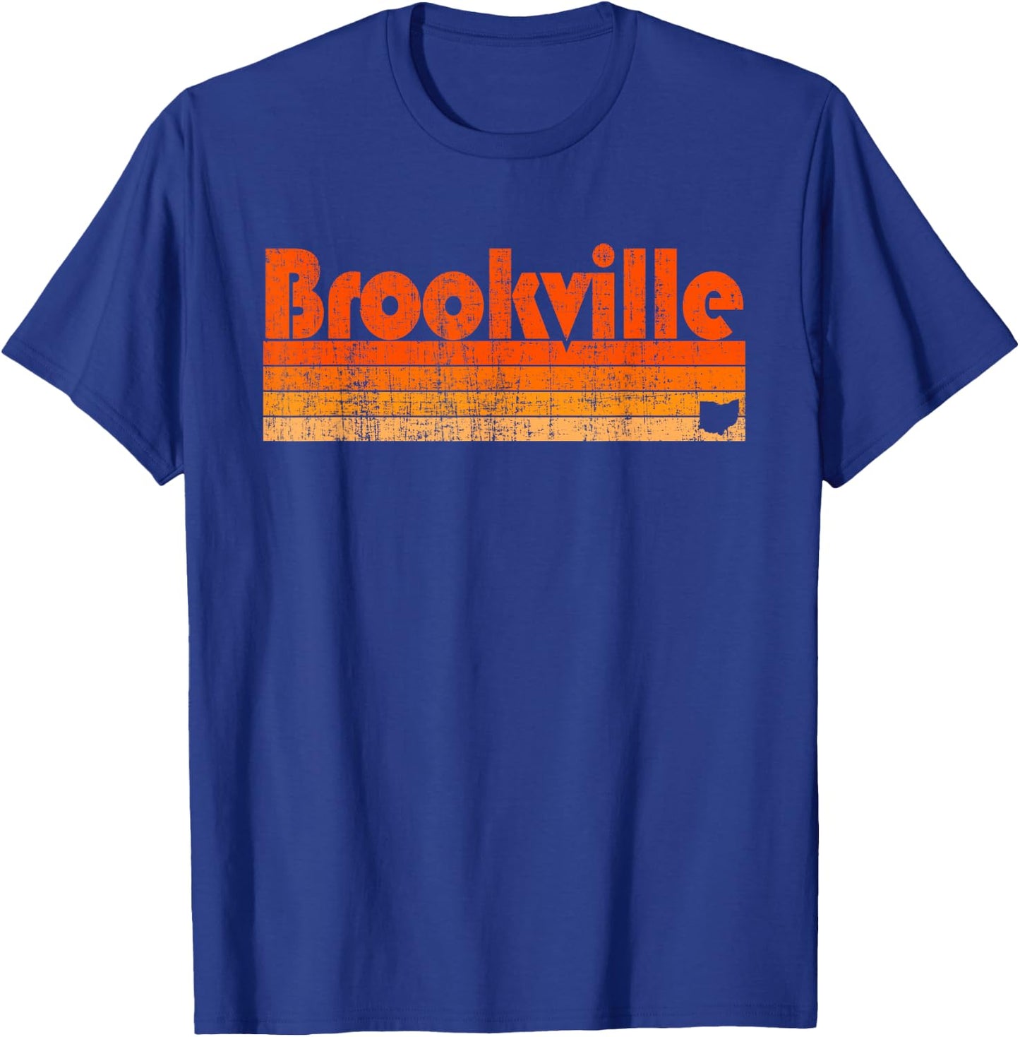 Brookville, Ohio Retro 80s Style T-Shirt - T-Shirt | Royal