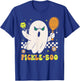 Groovy Halloween Pickleball Pickle Boo Ghost Men Women Kids T-Shirt - T-Shirt | Royal