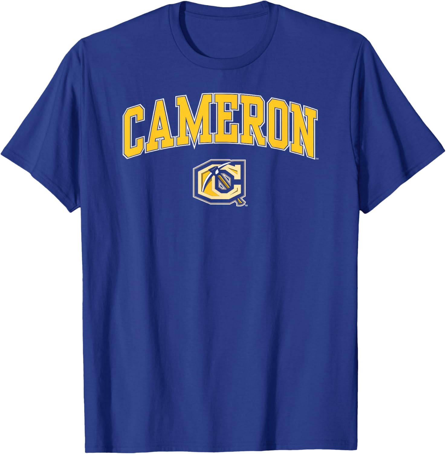 Cameron Aggies Arch Over Black Officially Licensed T-Shirt - T-Shirt | Royal