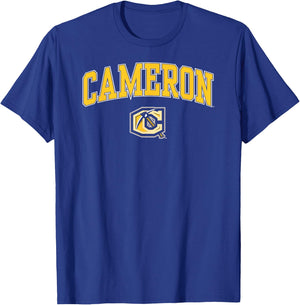 Cameron Aggies Arch Over Black Officially Licensed T-Shirt - T-Shirt | Royal