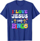 I Love Jesus And Bingo Christian Cross Board Games T-Shirt - T-Shirt | Royal