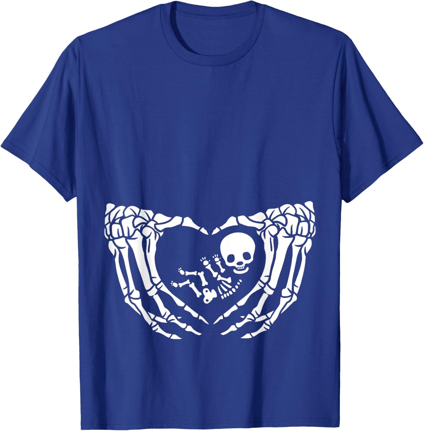 Skeleton Baby, Halloween Maternity, Spooky X-ray Pregnancy T-Shirt - T-Shirt | Royal