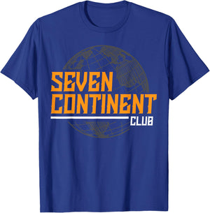 7 Continents World Traveler - Travel Enthusiasts T-Shirt - T-Shirt | Royal