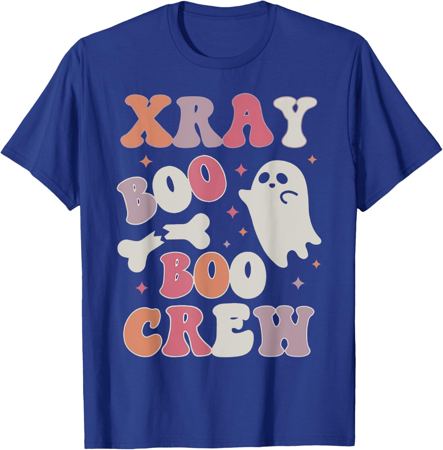 X Ray Boo Boo Crew Ghost Radiology Halloween Fall Nurse T-Shirt - T-Shirt | Royal