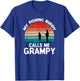 My Fishing Buddy Calls Me Grampy Retro Vintage Grandpa T-Shirt - T-Shirt | Royal