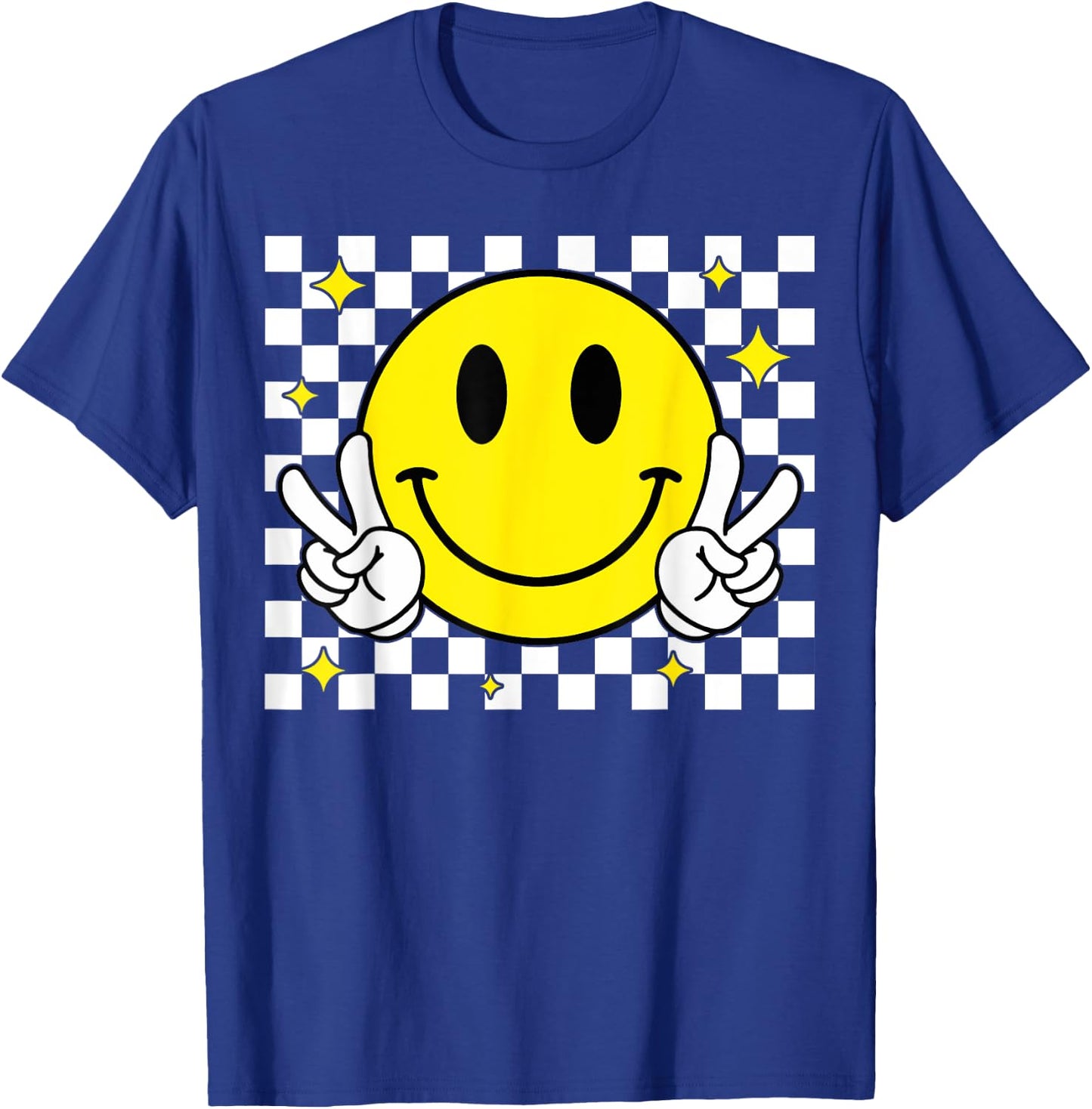 Yellow Smile Face Shirt Cute Happy Peace Smiling Face Kids T-Shirt - T-Shirt | Royal