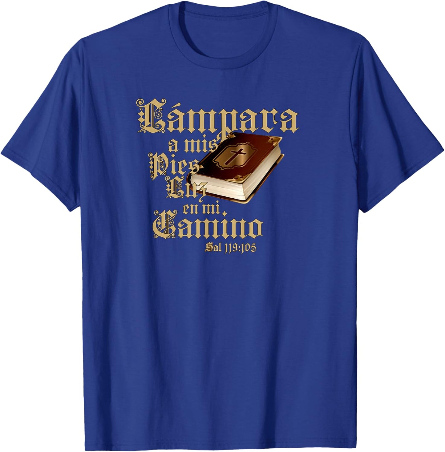 Christian Bible Verse Quote Sal 119:105 Retro T-Shirt - T-Shirt | Royal