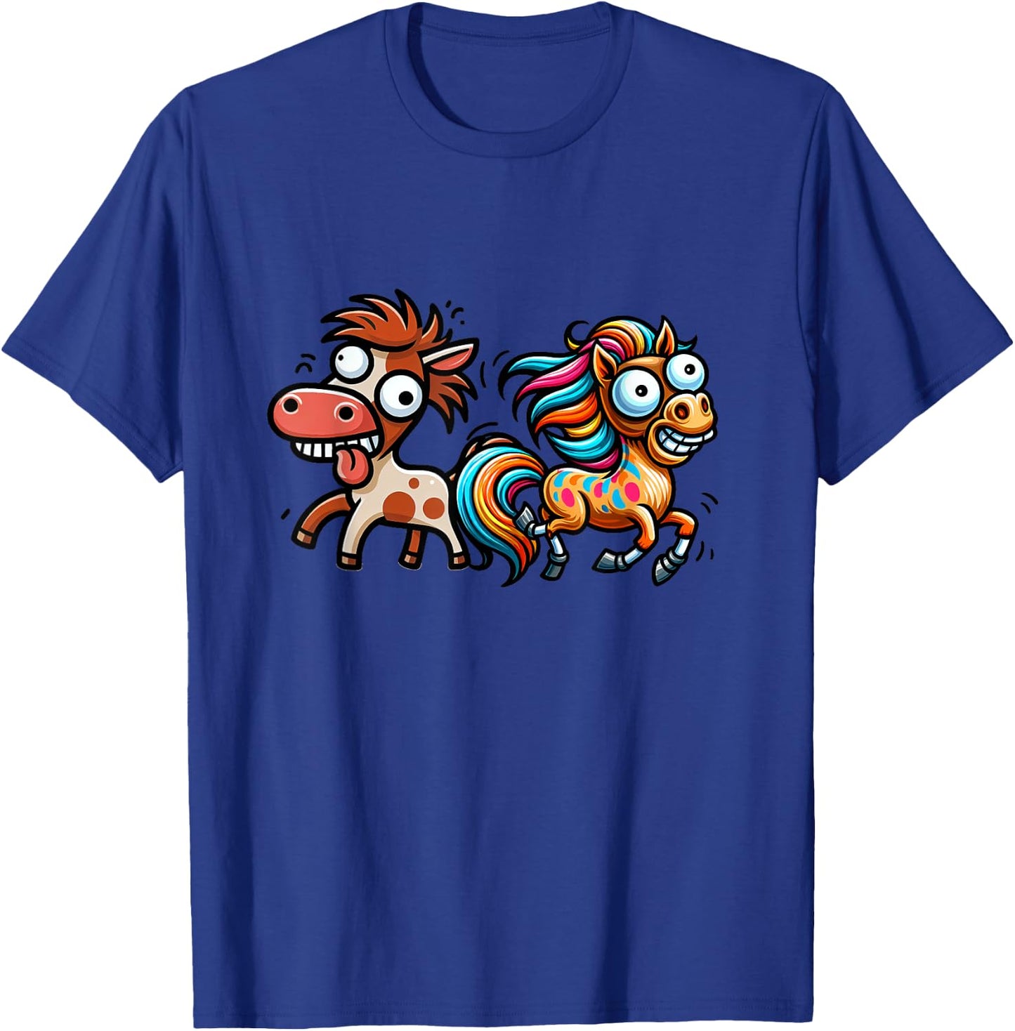 Funny Funny Horses Horse Rider Birthday T-Shirt - T-Shirt | Royal