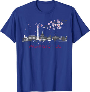 Washington D.C.Vacation Cherry Blossom White House Capitol T-Shirt - T-Shirt | Royal