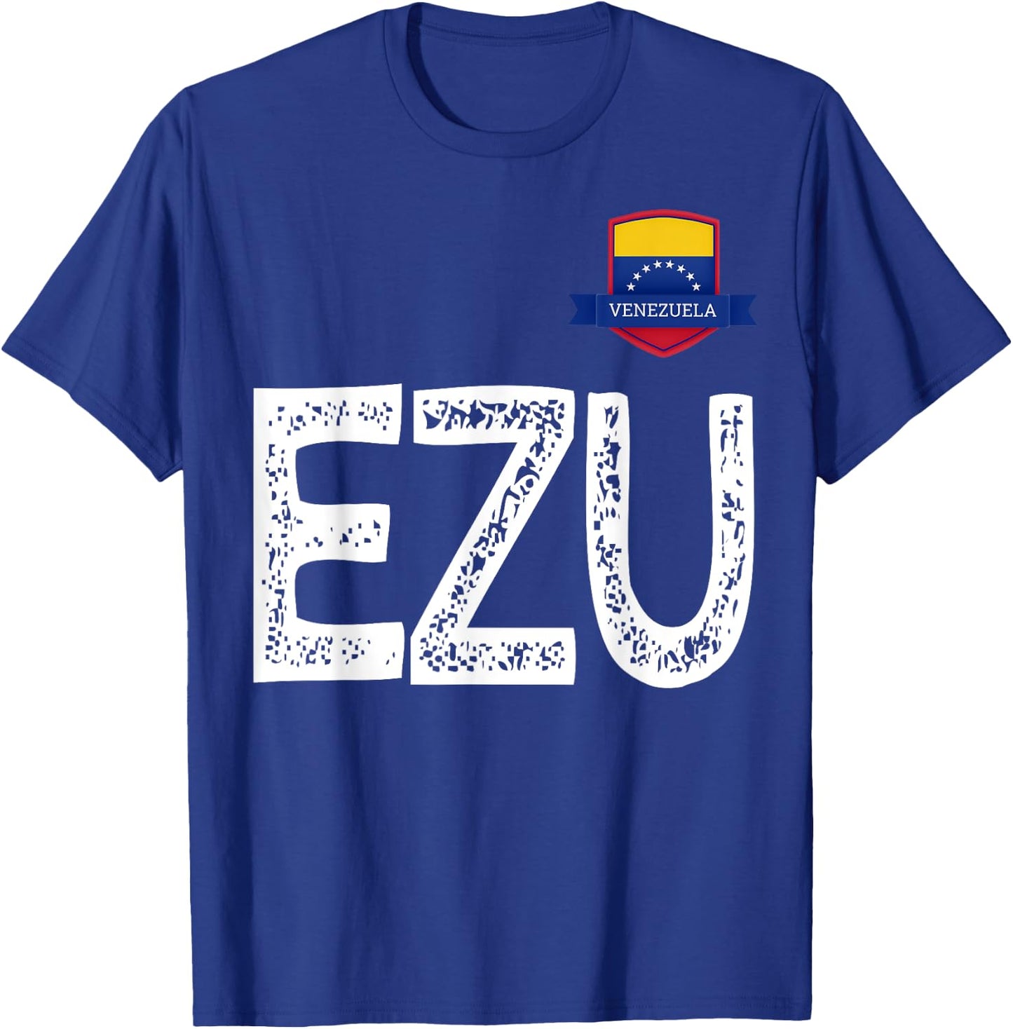 Venezuela Human-Flag Letter E and Letter Z and U Venezuela T-Shirt - T-Shirt | Royal