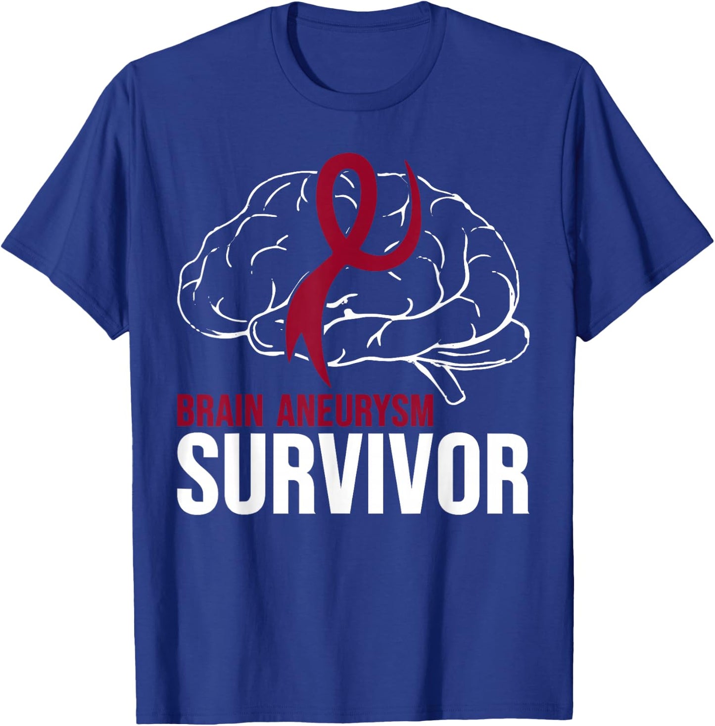 Brain Aneurysm Awareness Survivor Brain Aneurysm T-Shirt - T-Shirt | Royal