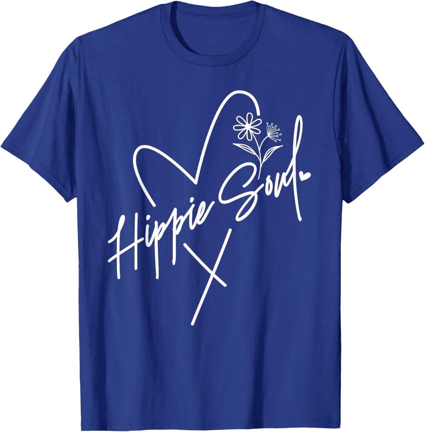 Hippie Soul Boho Flowers Heart Of A Hippie Peaceful Bohemian T-Shirt - T-Shirt | Royal