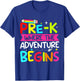 Pre-k Where The Adventure Begins First Day of Prek Teacher Men Women Kids T-Shirt - T-Shirt | Royal