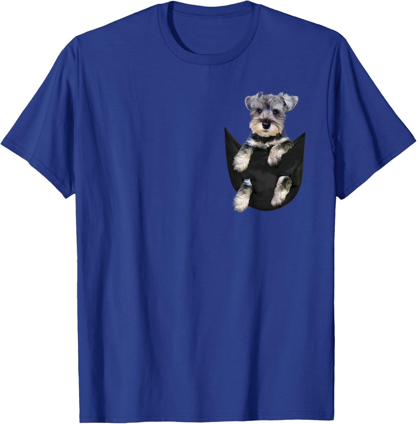 Schnauzer Dog in Pocket Puppy Gifts T-Shirt - T-Shirt | Royal