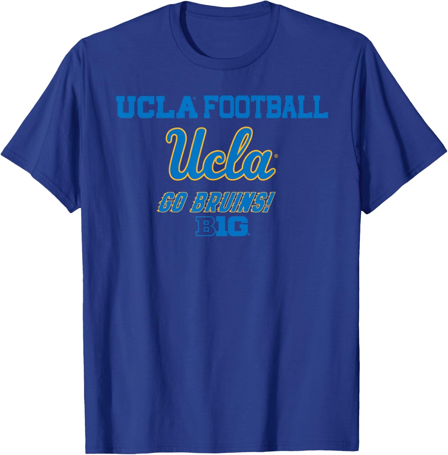 UCLA Bruins Big 10 Football Officially Licensed T-Shirt - T-Shirt | Royal