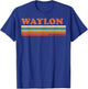 Waylon Retro Personalized First Name Vintage Stripes T-Shirt - T-Shirt | Royal