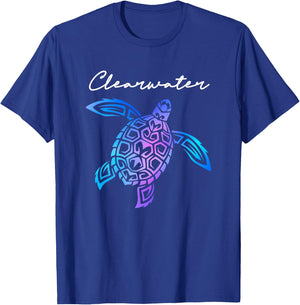 Clearwater Florida Sea Turtle Beach Vacation Souvenir Women Kids T-Shirt - T-Shirt | Royal