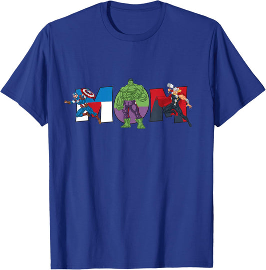Marvel Avengers Team Mom Mother’s Day Family Trip Birthday T-Shirt - T-Shirt | Royal