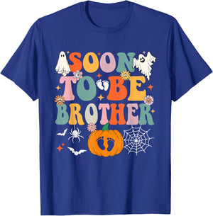 Soon to Be Brother Halloween Pregnancy Announcement Pumpkin T-Shirt - T-Shirt | Royal