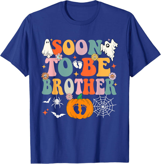 Soon to Be Brother Halloween Pregnancy Announcement Pumpkin T-Shirt - T-Shirt | Royal