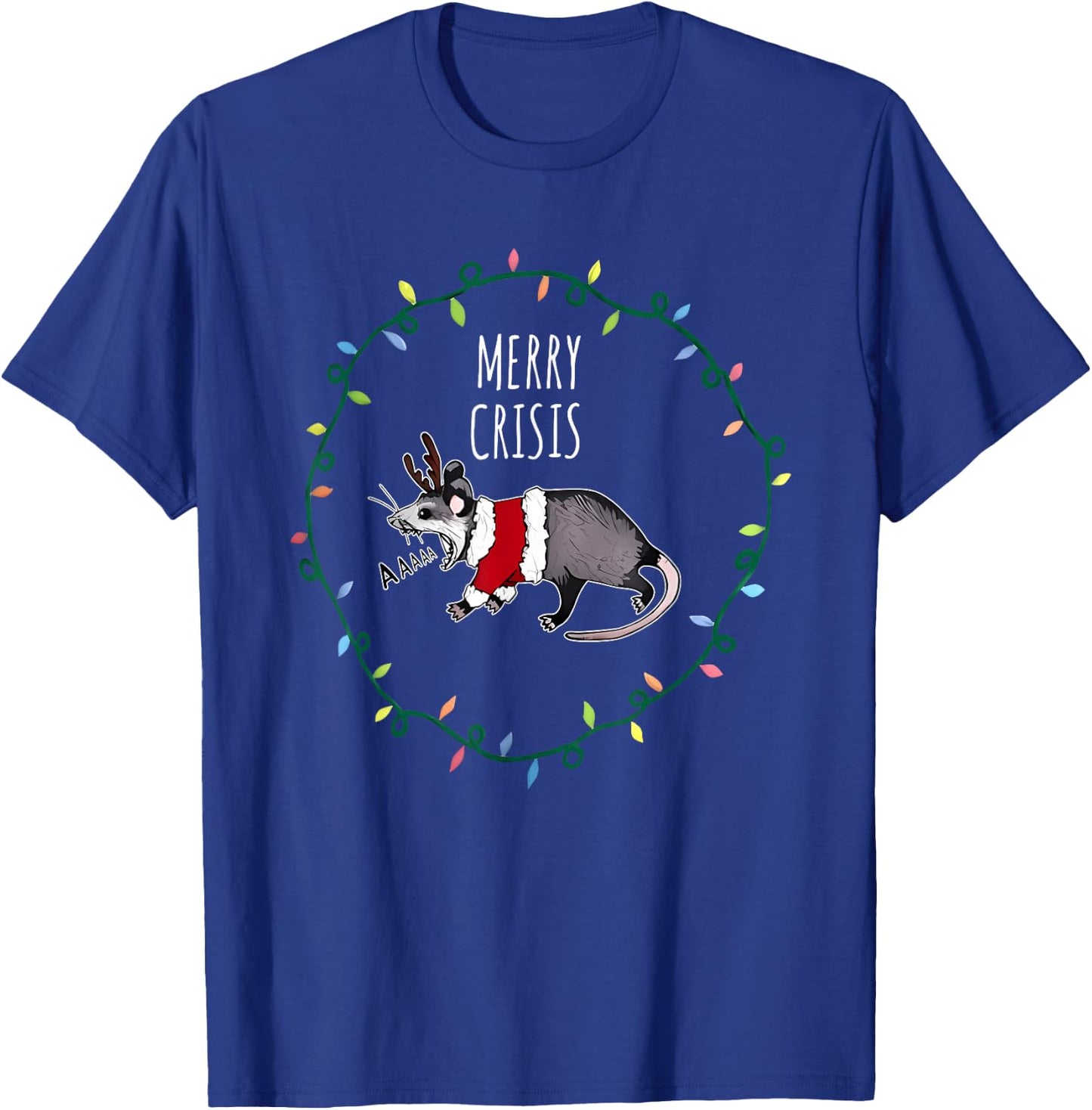 Merry Crisis Funny Apparel T-Shirt - T-Shirt | Royal