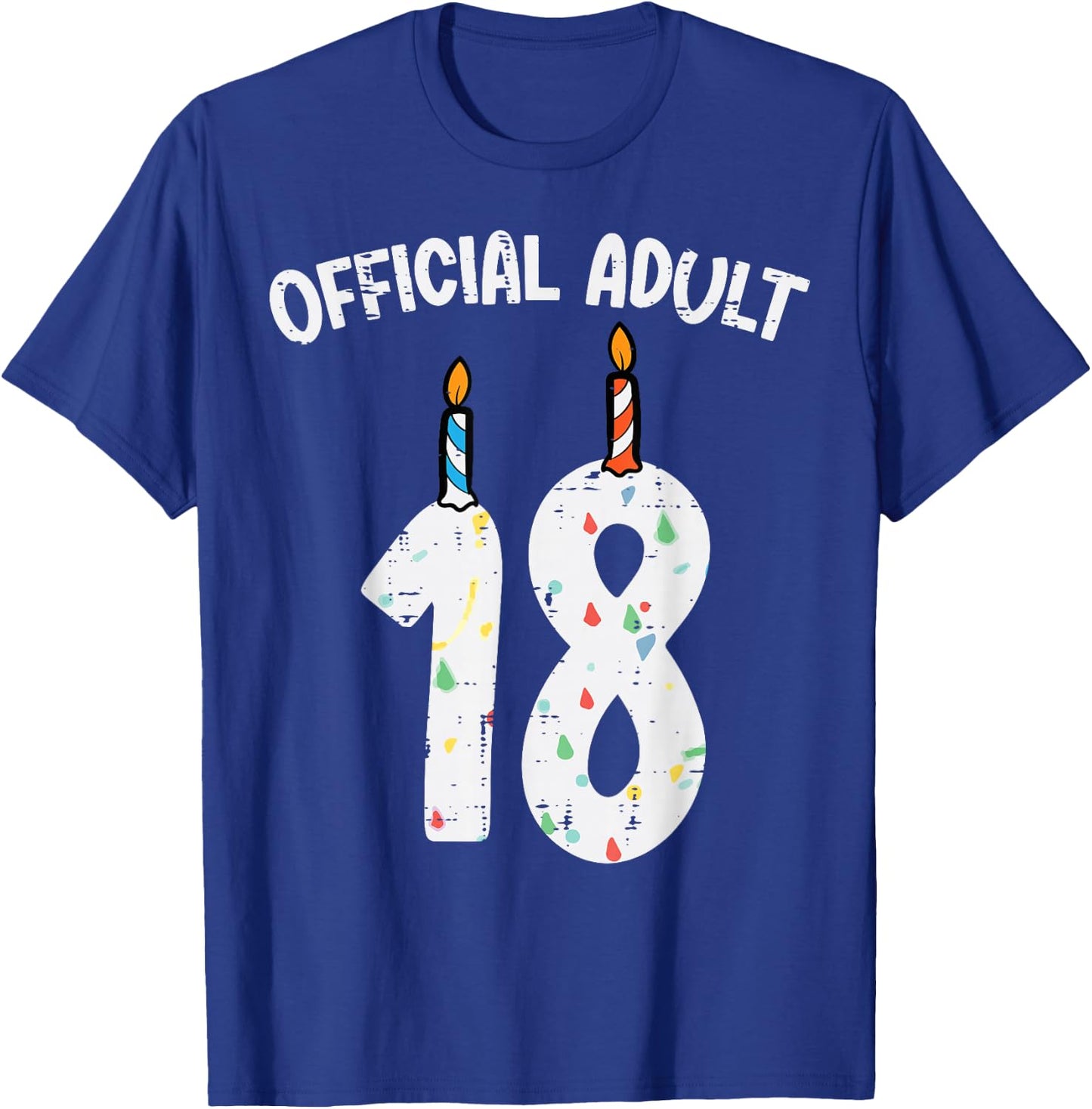 Official Adult 18 Candles 18th Birthday Women Girls T-Shirt - T-Shirt | Royal