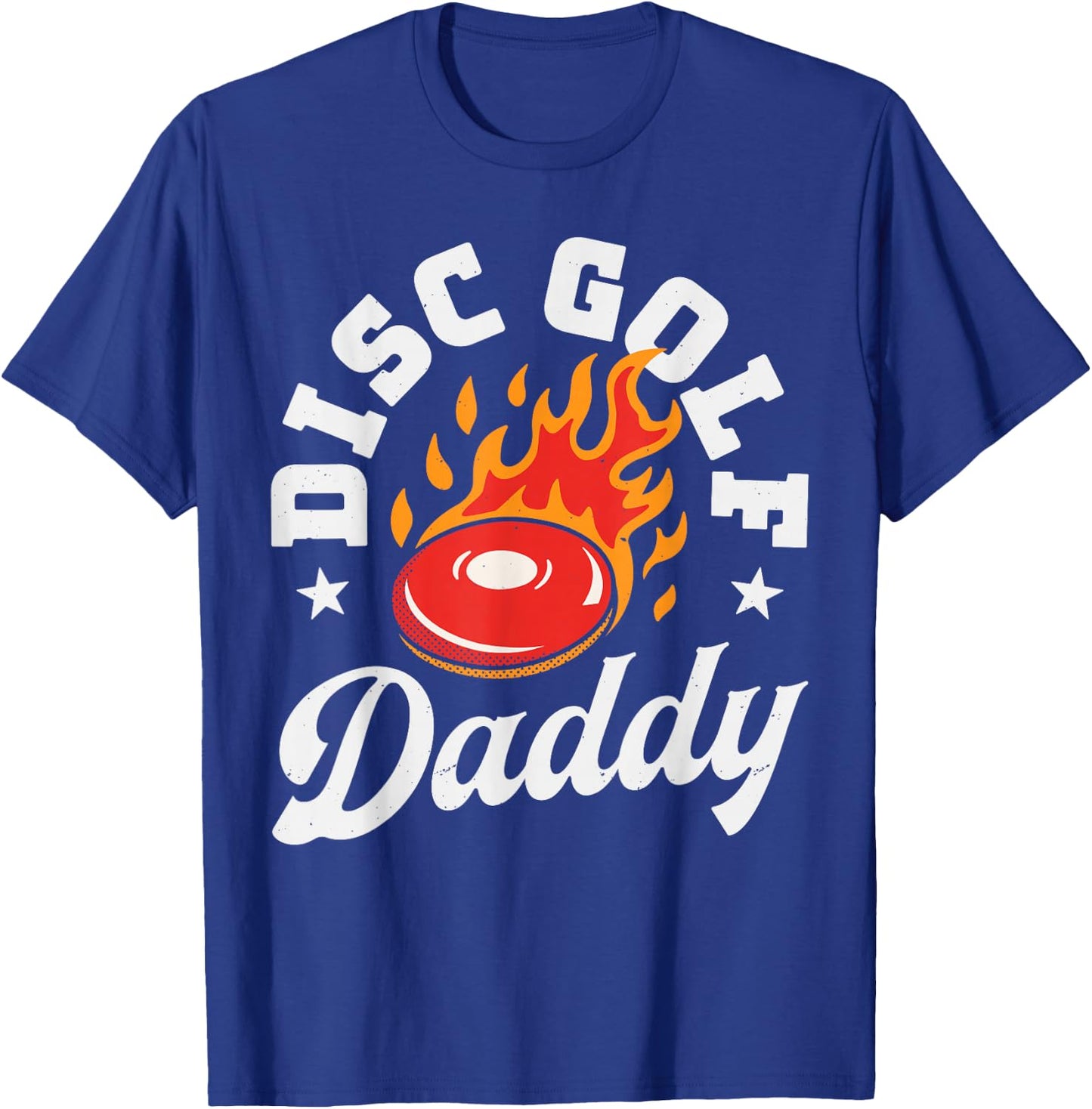 Disc Golf Daddy Father's Day Disc Golfing Dad Retro Vintage T-Shirt - T-Shirt | Royal