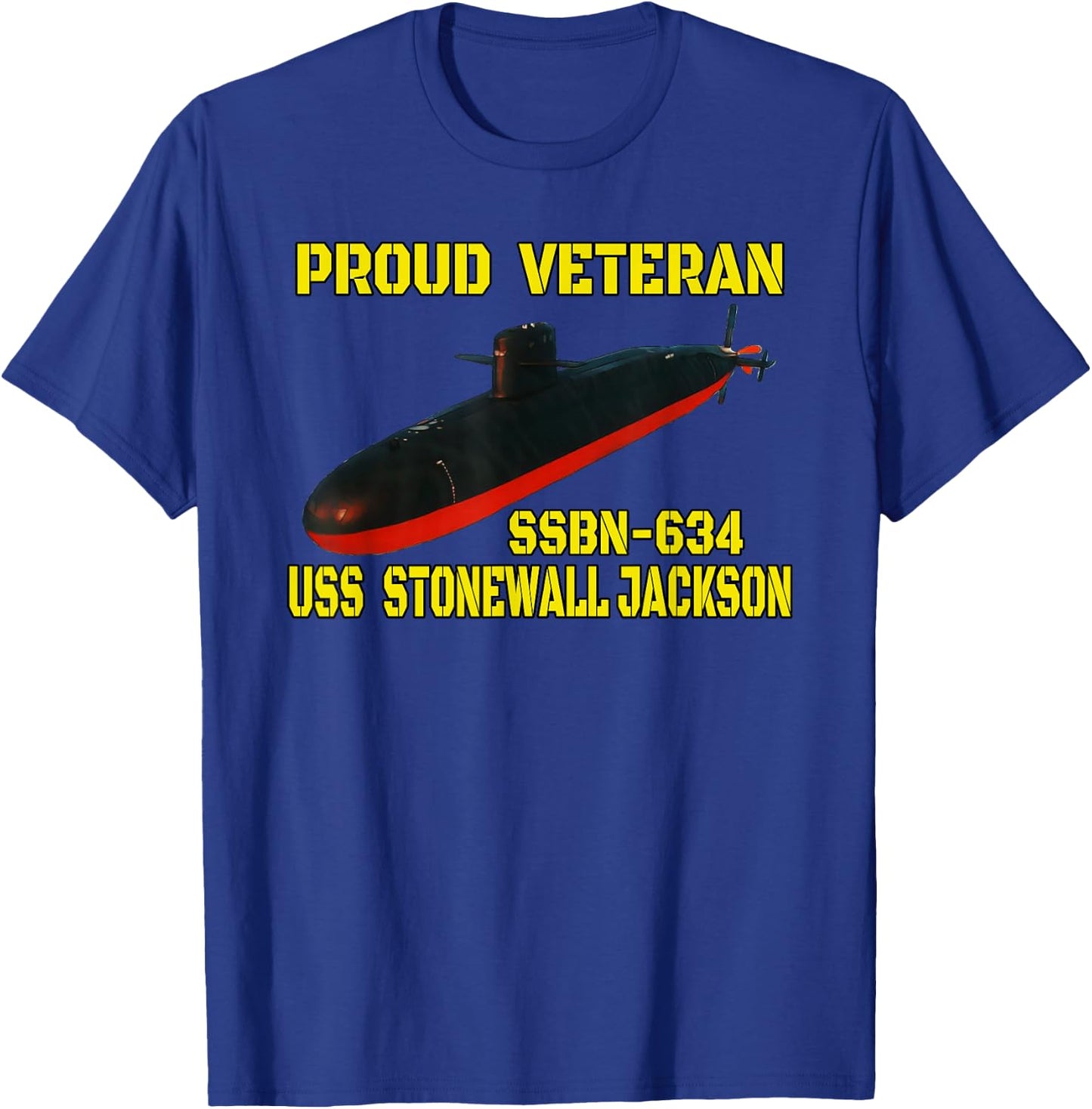 USS Jackson SSBN-634 Submarine Veterans Day Father Grandpa T-Shirt - T-Shirt | Royal