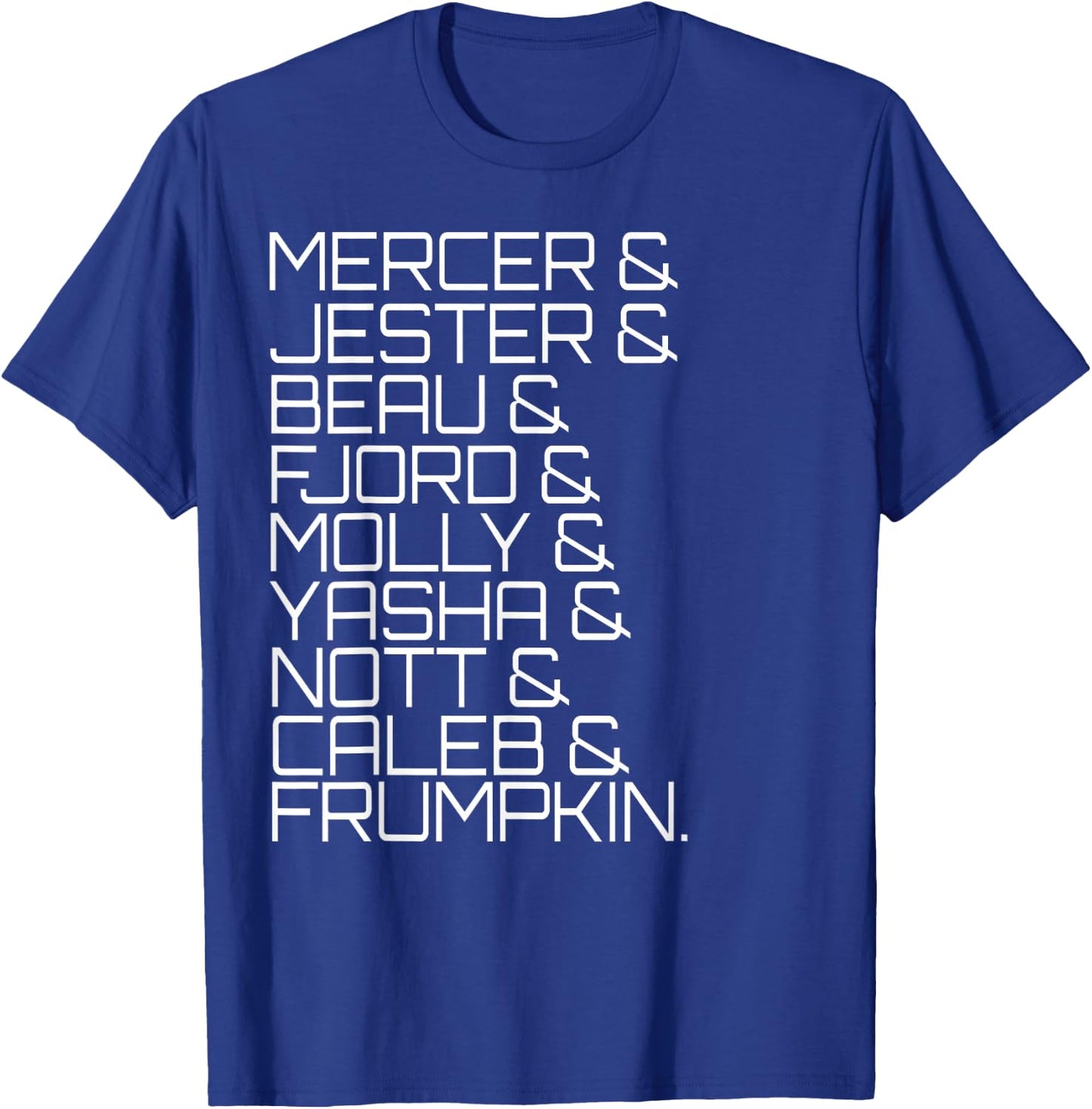 Character List Second Campaign Shirt T-Shirt - T-Shirt | Royal