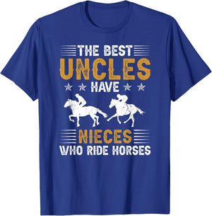The Best Uncles Horse Show Uncle Equestrian Uncle T-Shirt - T-Shirt | Royal