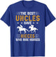 The Best Uncles Horse Show Uncle Equestrian Uncle T-Shirt - T-Shirt | Royal