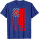 Fireman USA Flag Firefighter Firefighting Expert T-Shirt - T-Shirt | Royal