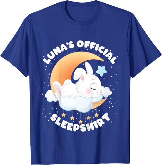 Kids Cute Pajamas pyjamama pj top for toddler for girl Luna T-Shirt - T-Shirt | Royal