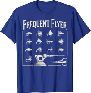 Flyer Fly Fishing Fisherman Fish Angler Fly Tying T-Shirt - T-Shirt | Royal