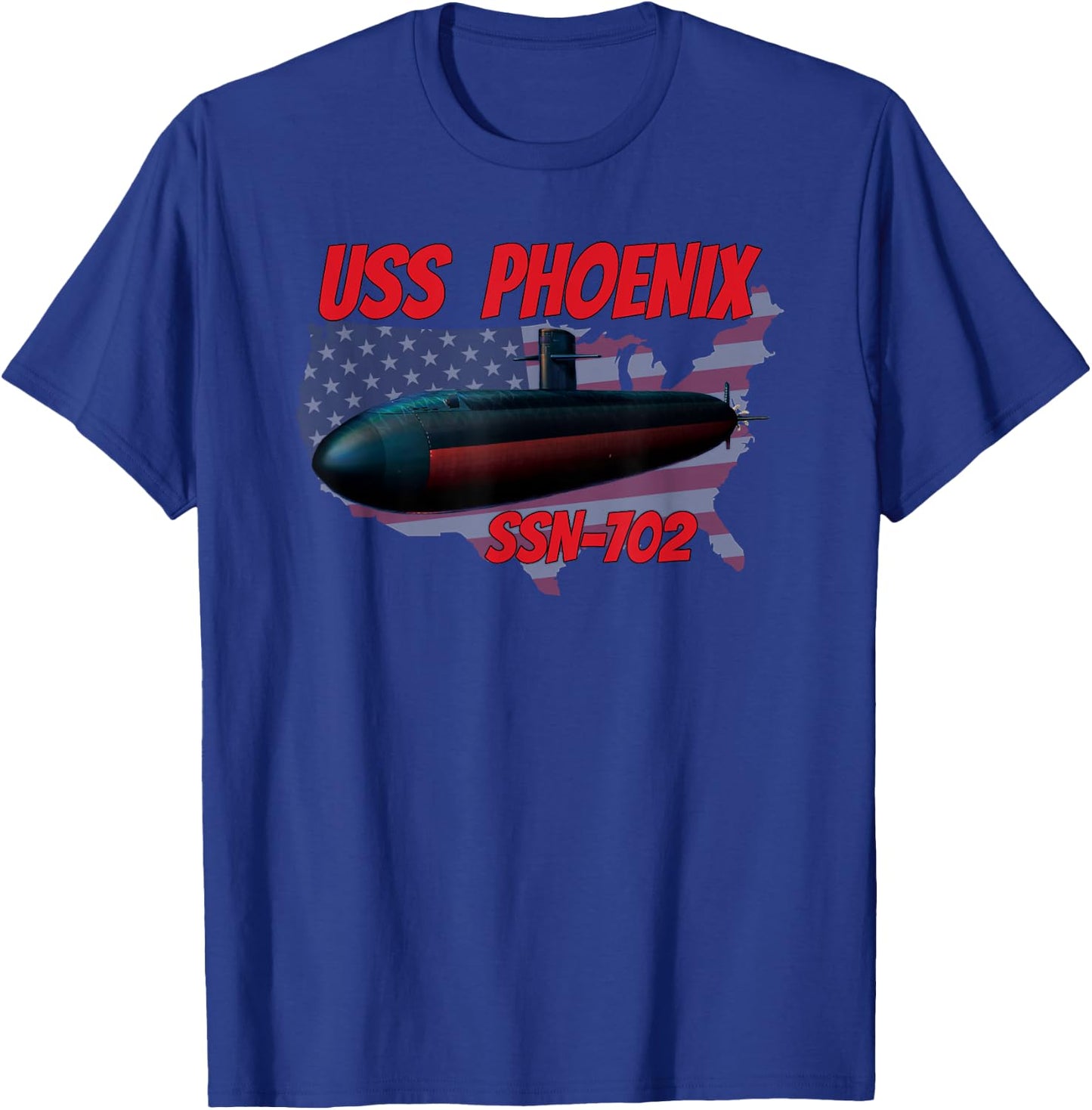 USS Phoenix SSN-702 Submarine Veterans Day Father Grandpa T-Shirt - T-Shirt | Royal
