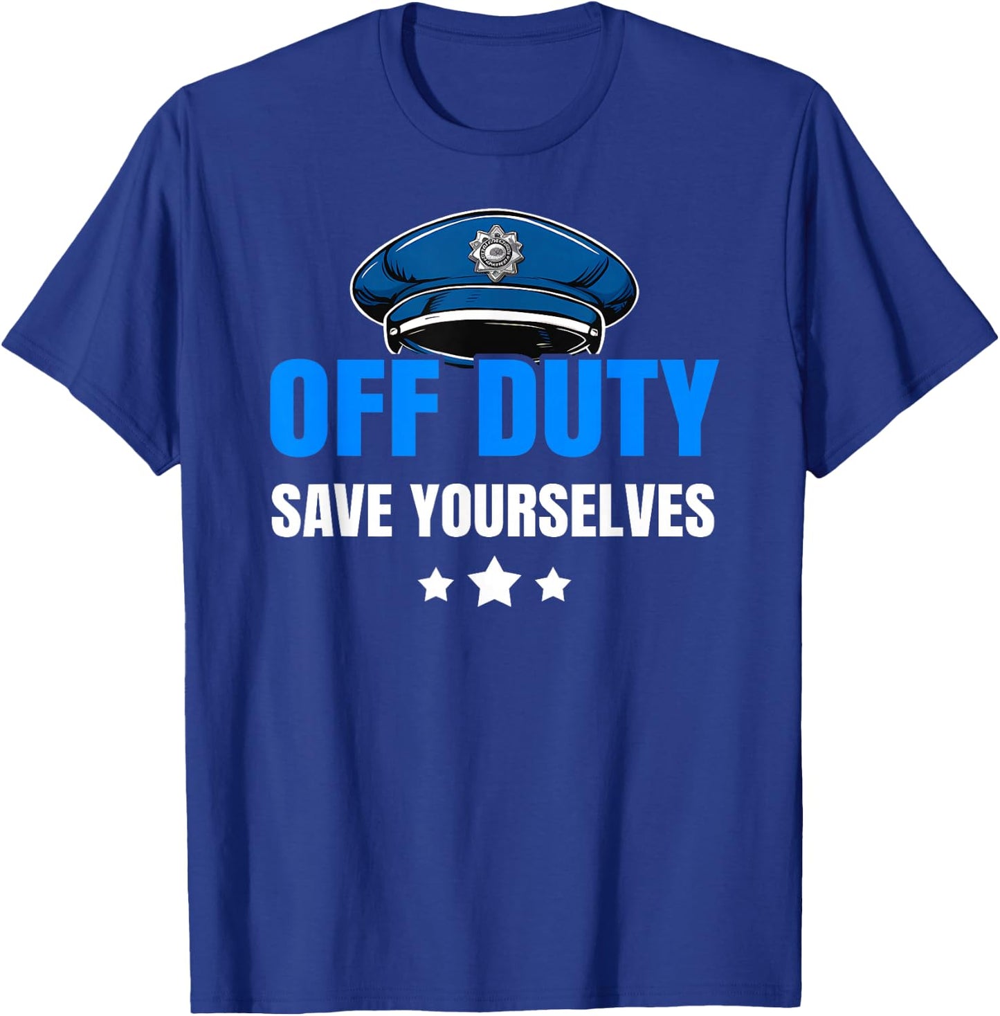 Funny Police Officer Policeman Cop Gift: & T-Shirt - T-Shirt | Royal