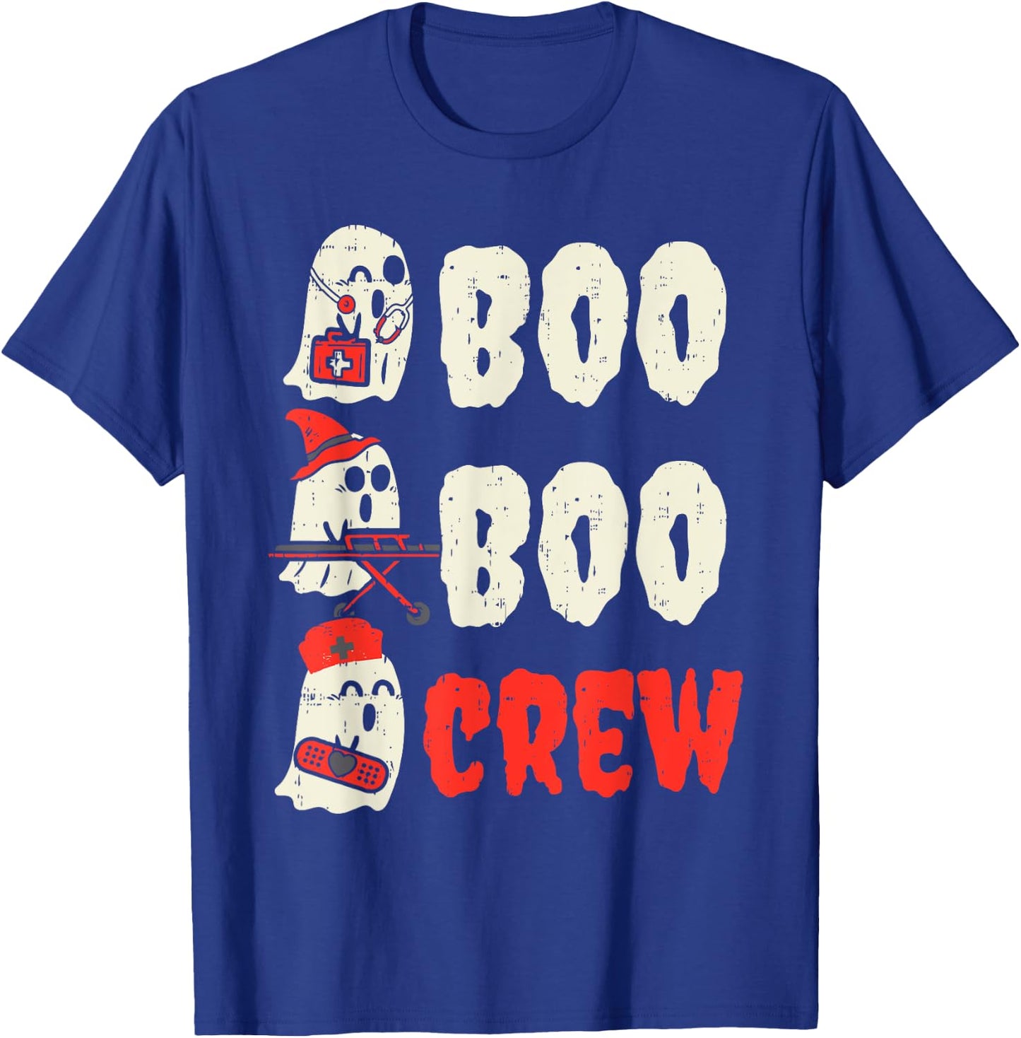 Boo Boo Crew Funny Ghost Nurse Halloween Costume Women T-Shirt - T-Shirt | Royal