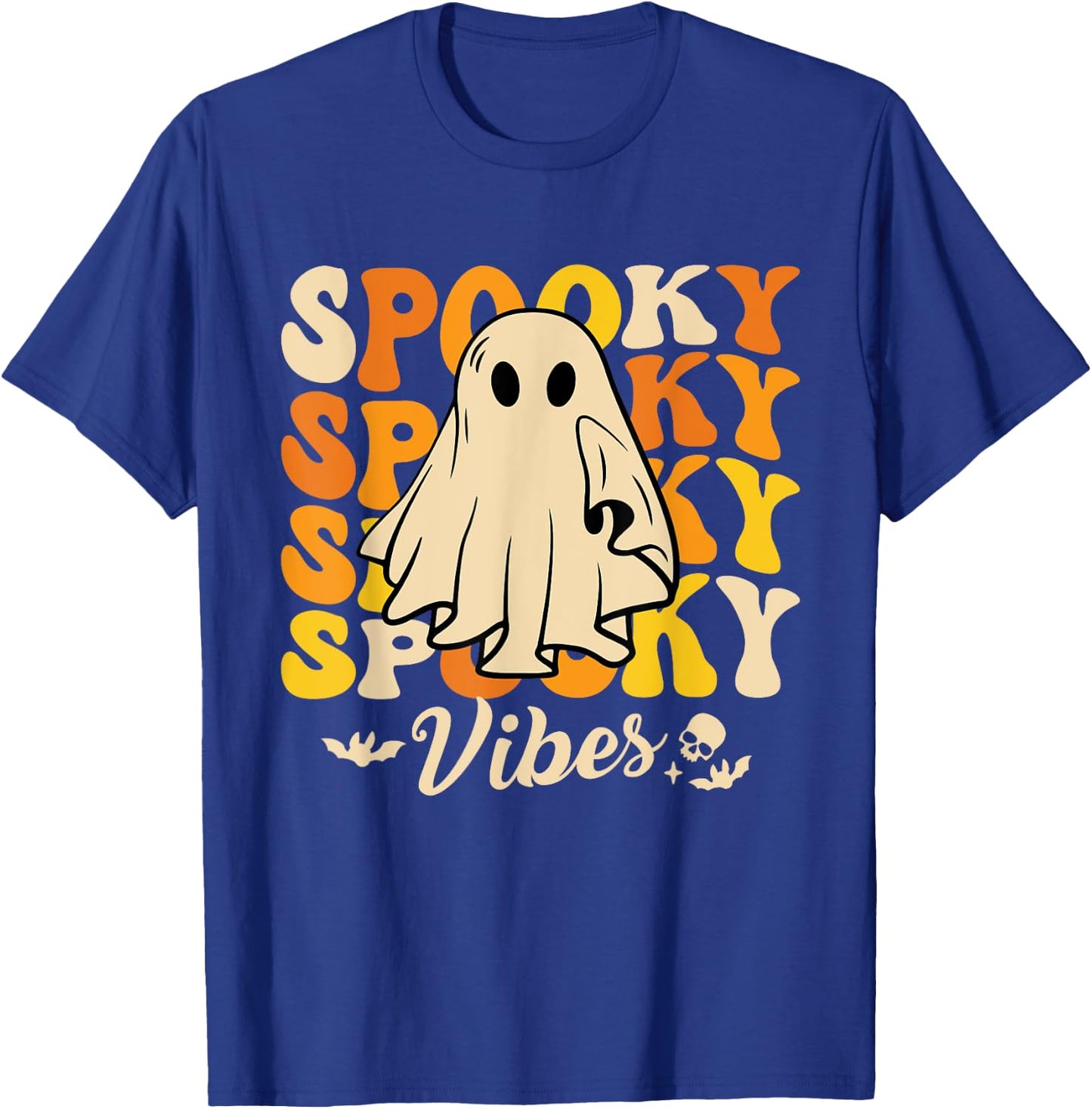 Spooky Vibes Funny Lazy Halloween Costume Outfit T-Shirt - T-Shirt | Royal