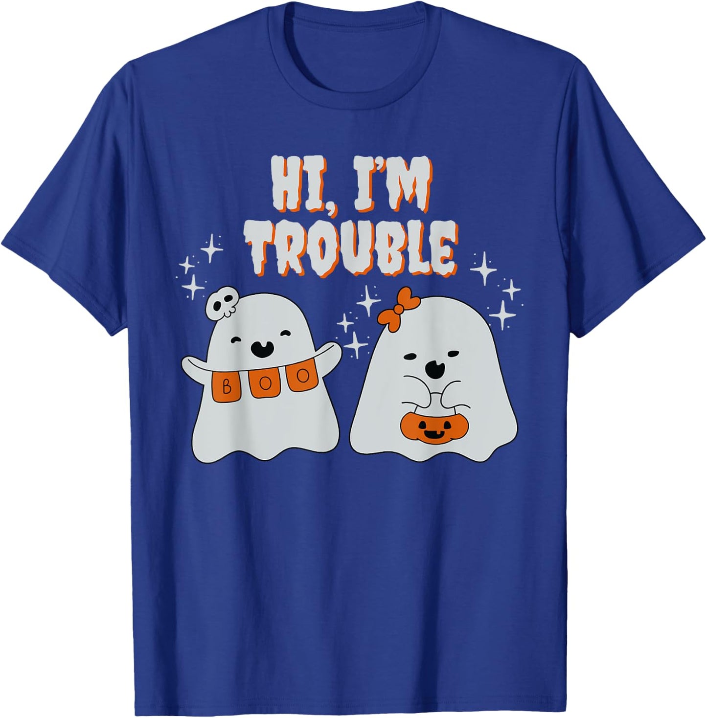 Hi, I'm Trouble Matching Couple Halloween Costume T-Shirt - T-Shirt | Royal