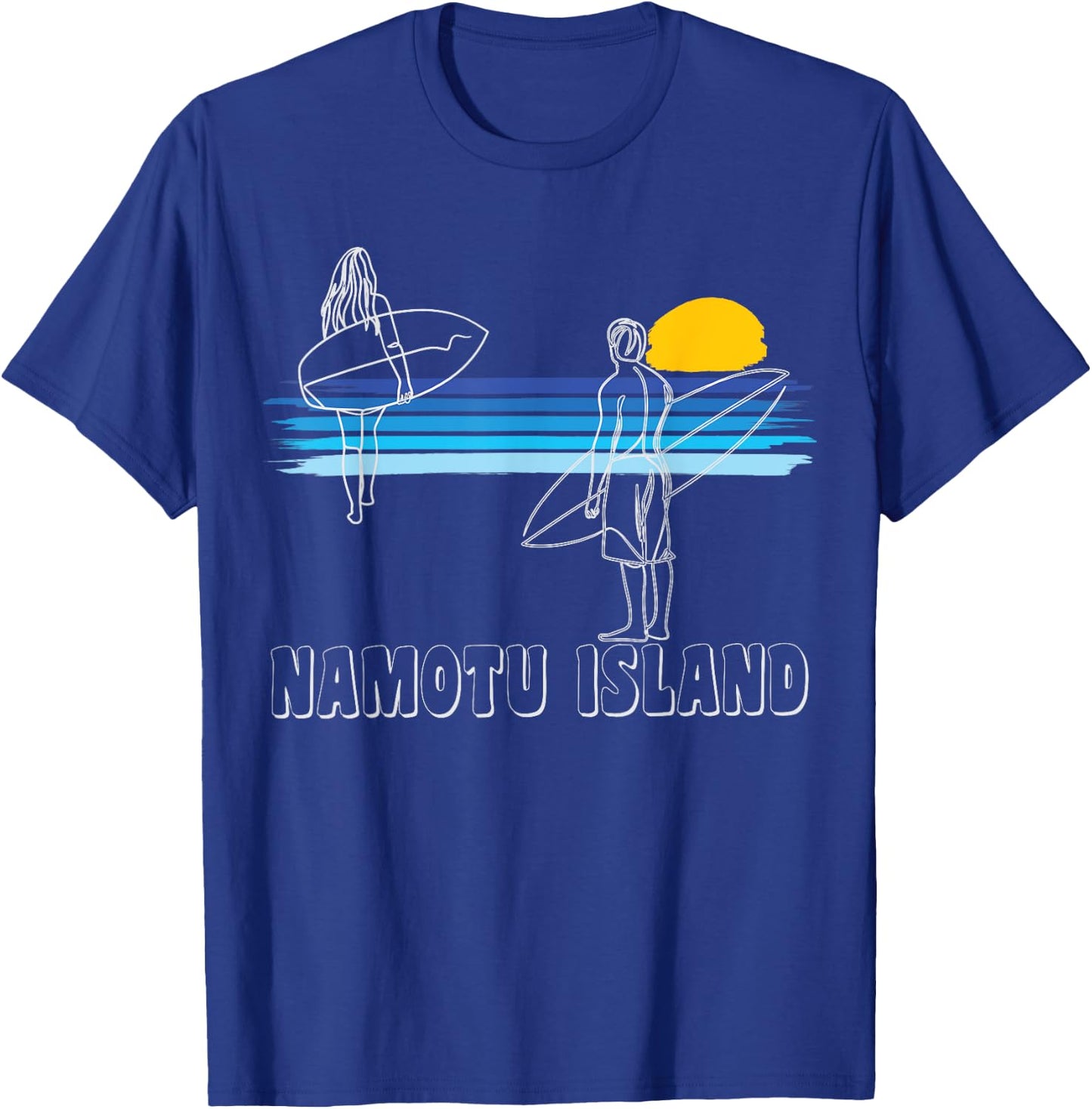 Namotu Island Surfing Beach Surf Guy Girl T-Shirt - T-Shirt | Royal