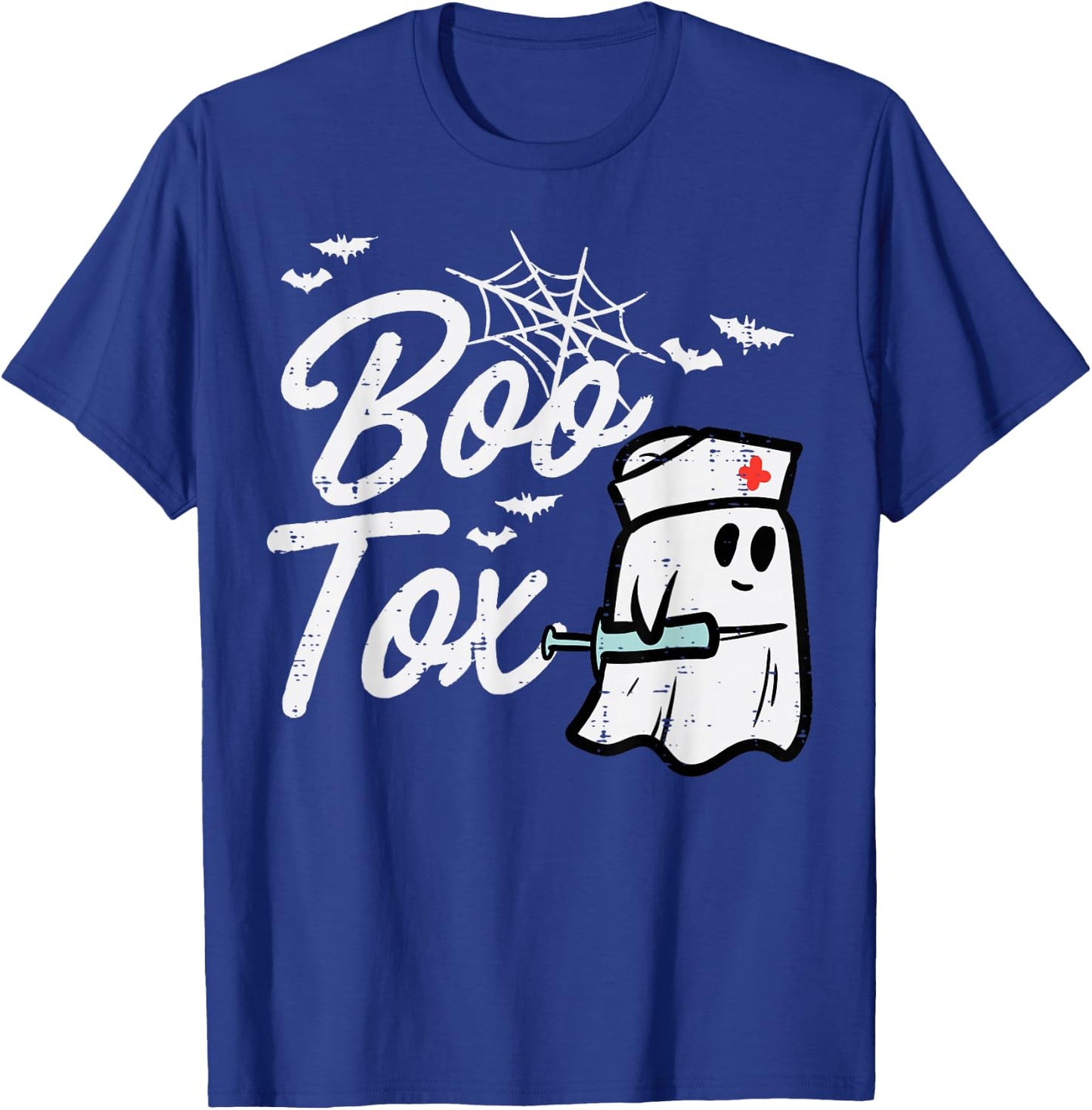 Halloween Nurse Boo Tox Botox Funny Costume Scrub Top Women T-Shirt - T-Shirt | Royal