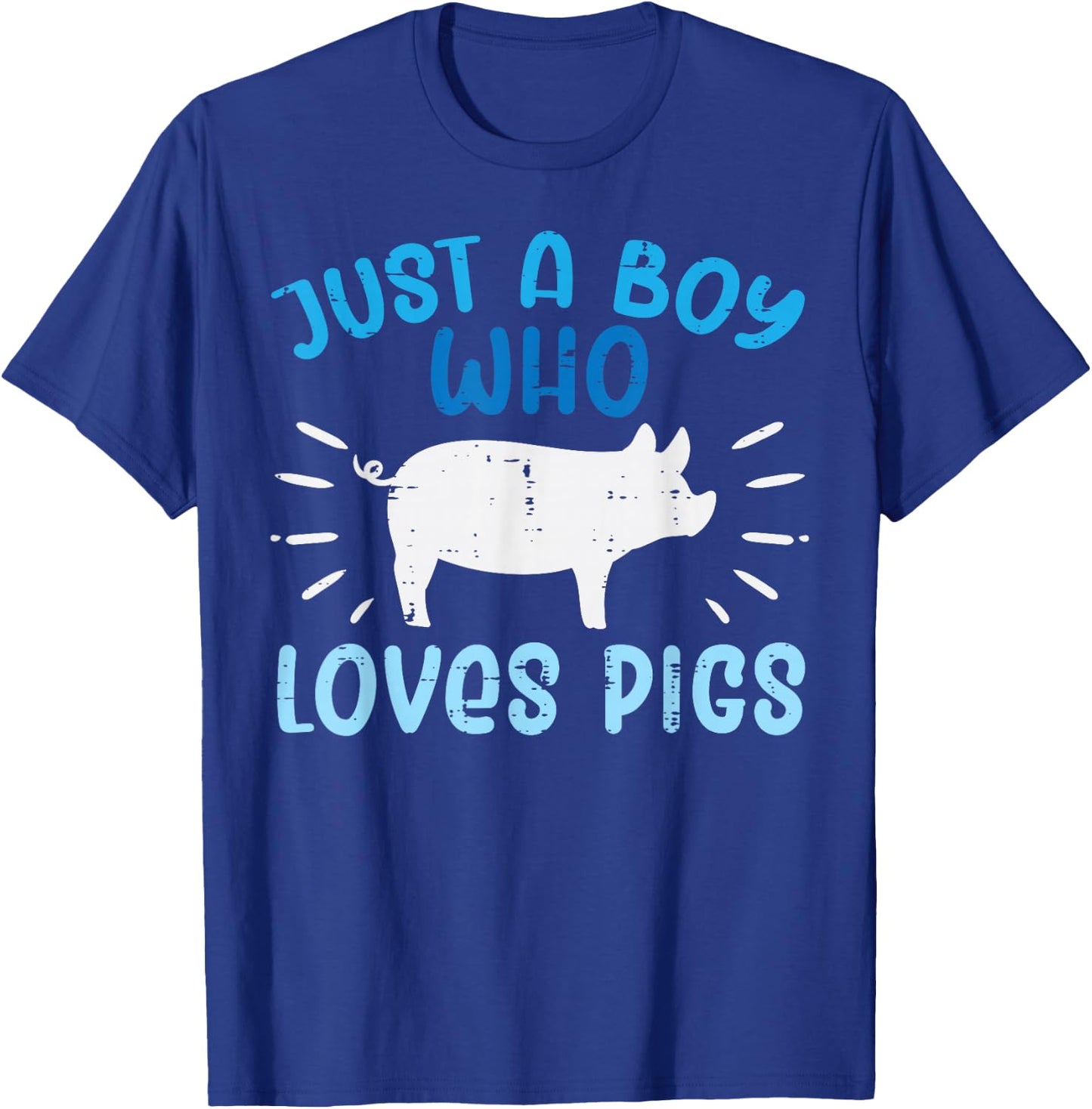Just A Boy Who Loves Pigs Hog Farm Boys Kids Toddler Youth T-Shirt - T-Shirt | Royal