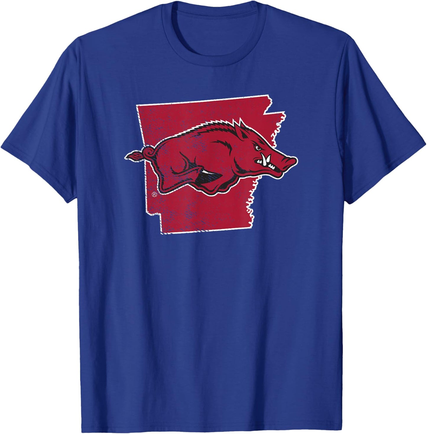 University of Arkansas Razorbacks State Shape T-Shirt - T-Shirt | Royal