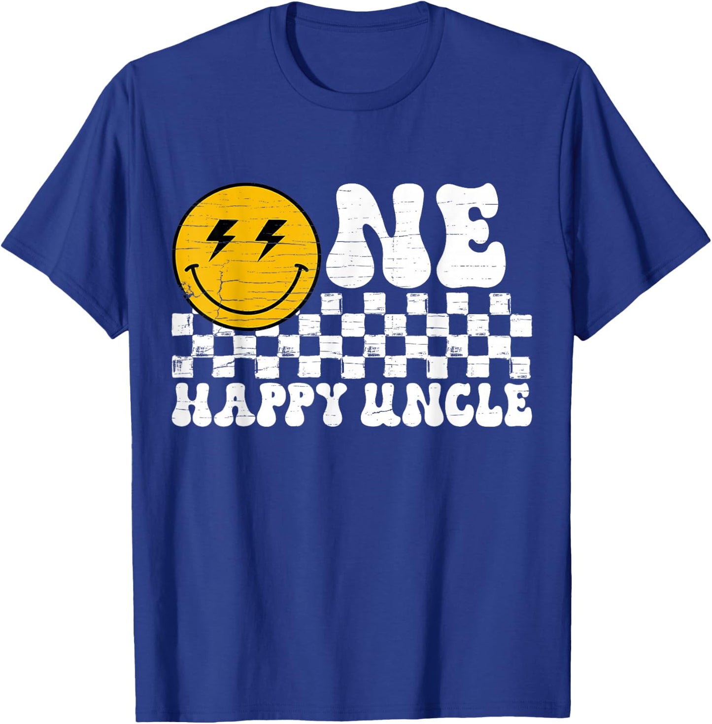 One Happy Dude Uncle 1st Birthday Family Matching T-Shirt - T-Shirt | Royal