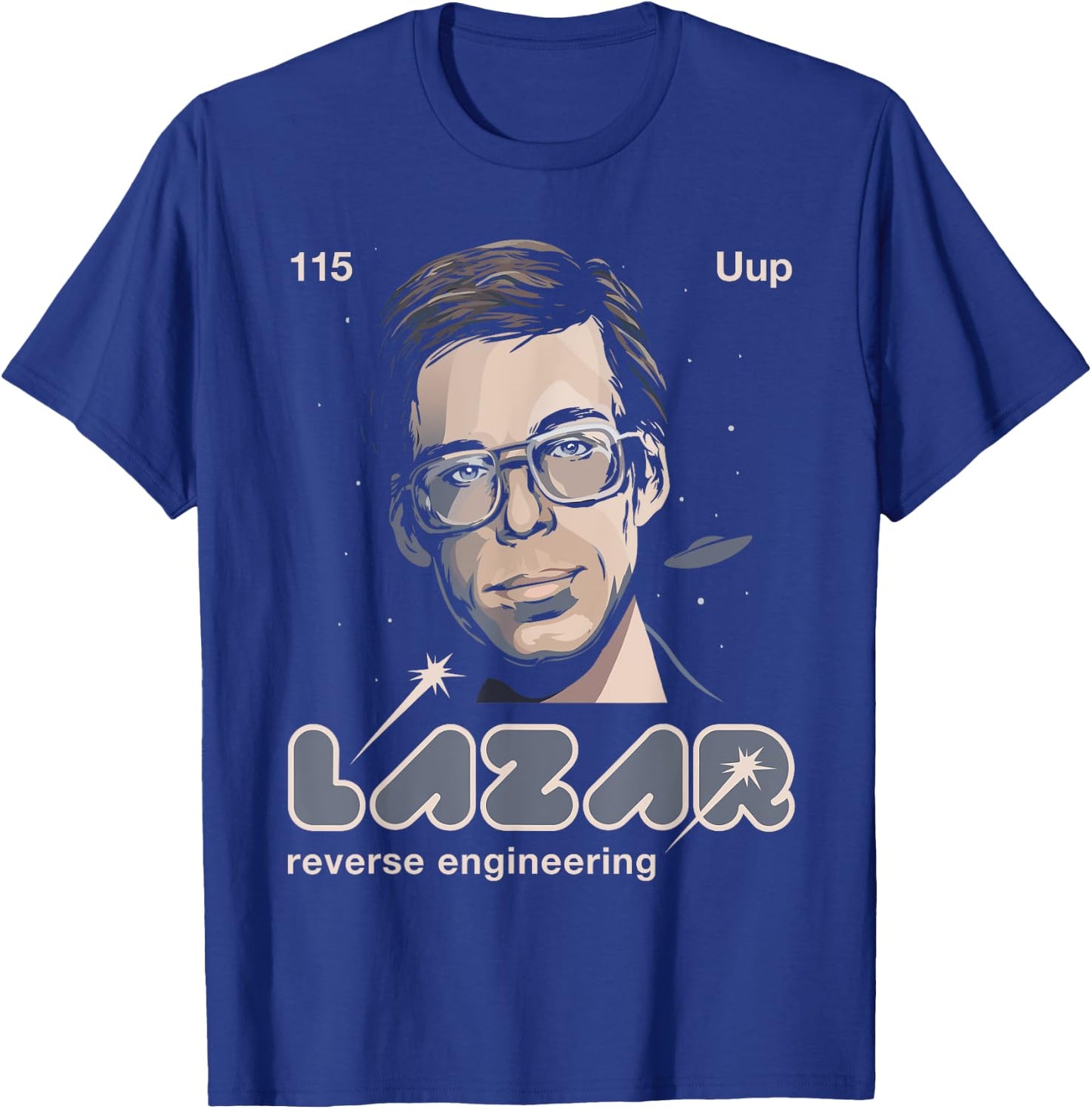 Bob Lazar Reverse Engineering Area 51 - Men's Classic Fit Blue Short Sleeve - Small T-Shirt - T-Shirt | Royal