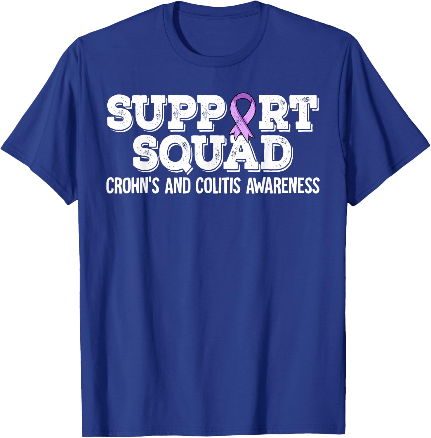 Support Squad Crohn's And Colitis Awareness T-Shirt - T-Shirt | Royal