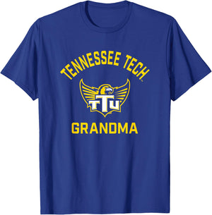 Tennessee Tech Golden Eagles Arched Grandma T-Shirt - T-Shirt | Royal